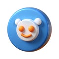 Reddit Logo 3D Icon Royalty Free Stock Photo