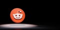 Reddit Logo Spotlighted on Black Background