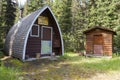 Redearth Creek Ranger Wood Log Cabin and Outhouse Banff National Park Canadian Rockies