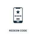 Redeem Code icon. Simple element from loyalty program collection. Filled Redeem Code icon for templates, infographics and more