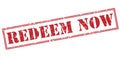 Redeem now red stamp Royalty Free Stock Photo