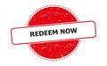 redeem now stamp on white Royalty Free Stock Photo