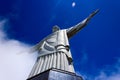 REDEEMER CHRIST, RIO DE JANEIRO, BRAZIL. Bottom view of the Christ RedeemerÃÂ´s Statue. Royalty Free Stock Photo