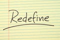 Redefine On A Yellow Legal Pad Royalty Free Stock Photo