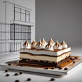 Blueprints of Dessert A ConfectionerÃ¢â¬â¢s Architecture Royalty Free Stock Photo