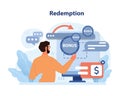 Redemption concept. Flat vector illustration