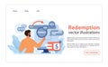 Redemption concept. Flat vector illustration Royalty Free Stock Photo
