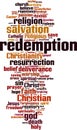 Redemption word cloud Royalty Free Stock Photo