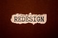 REDESIGN text on wooden table for your desing, concept