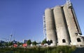 Renovation of docklands modified into famous traveler attraction of Silo Park in Wynyard Quarter, Auckland skyline in New Zealand