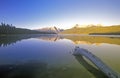 Redfish Lake and Sawtooth Mountains at Sunrise, Idaho Royalty Free Stock Photo