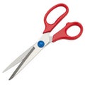Redhandled scissors with blue screw transparent background Royalty Free Stock Photo