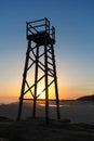 Redhead Beach Shark Tower at Sunset
