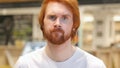 Redhead Beard Man Shaking Head to Reject Offer, No