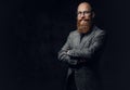 Redhead bearded male in a suit. Royalty Free Stock Photo