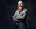 Redhead bearded male in a suit. Royalty Free Stock Photo