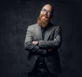 Redhead bearded male in a suit. Royalty Free Stock Photo