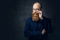 Redhead bearded male in a suit. Royalty Free Stock Photo