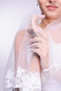 Redhead bride portrait in studio Royalty Free Stock Photo