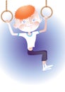 Redhead gimnast boy Royalty Free Stock Photo