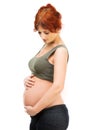 Redhead pregnant woman