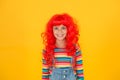 Redhead stereotypes. Redheads are not some creatures with magical soul sucking powers. Crazy redhead wig. Messy Royalty Free Stock Photo