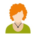 Redhead woman avatar icon