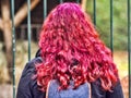 Redhead woman behind bars, Berlin