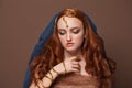 Redhead woman, renaissance style portrait