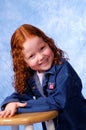 Redheaded girl smiling