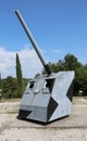 Redipuglia, GO, Italy - June 3, 2017: old armored cannon used du