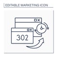 302 redirect line icon Royalty Free Stock Photo