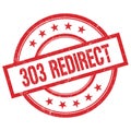 303 REDIRECT text written on red vintage round stamp Royalty Free Stock Photo