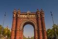 Redish Arch of Triumph in Barcelona, Spain