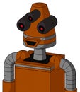 Redish-Orange Mech With Cone Head And Happy Mouth And Three-Eyed