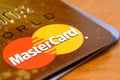 ÃÂ¡redit master card. Banking, shopping concept. Opening a wallet or bank account in United states of America. Closeup Royalty Free Stock Photo