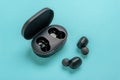 Redmi AirDots pro wireless earbuds with Bluetooth 5.0 support Can be used for bilateral calls Royalty Free Stock Photo
