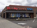 Redmond, WA USA - circa March 2021: Street view of a Hobbytown USA arts and crafts shop in downtown Redmond