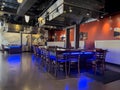 Redmond, WA USA - circa May 2023: Wide view of an empty hibachi restaurant interior