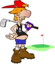 Redneck Golfer Royalty Free Stock Photo