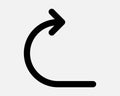 Redo Arrow Icon Forward Button Front Before Next Sign Symbol Web Reload App Navigation Direction Point Refresh Royalty Free Stock Photo