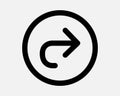 Redo Line Round Circle Icon Button Pointing Right Point Next Forward Path Direction Navigation Loop Reset Restart Rotation Outline Royalty Free Stock Photo