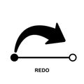 Redo icon isolated on background vector illustration. Royalty Free Stock Photo