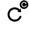 Redo symbol - white vector icon