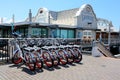 Redondo Beach, California: Rent Electric Bike Beach e Biking at Redondo Beach pier Royalty Free Stock Photo