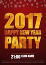 Redr posters for the New Year`s party in 2017