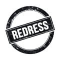 REDRESS text on black grungy round stamp Royalty Free Stock Photo