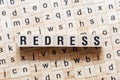 Redress word concept on cubes