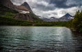 Redrock Lake Scenic Views at Many Glacier, Glacier National Park Royalty Free Stock Photo