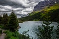 Redrock Lake Scenic Views at Many Glacier, Glacier National Park Royalty Free Stock Photo